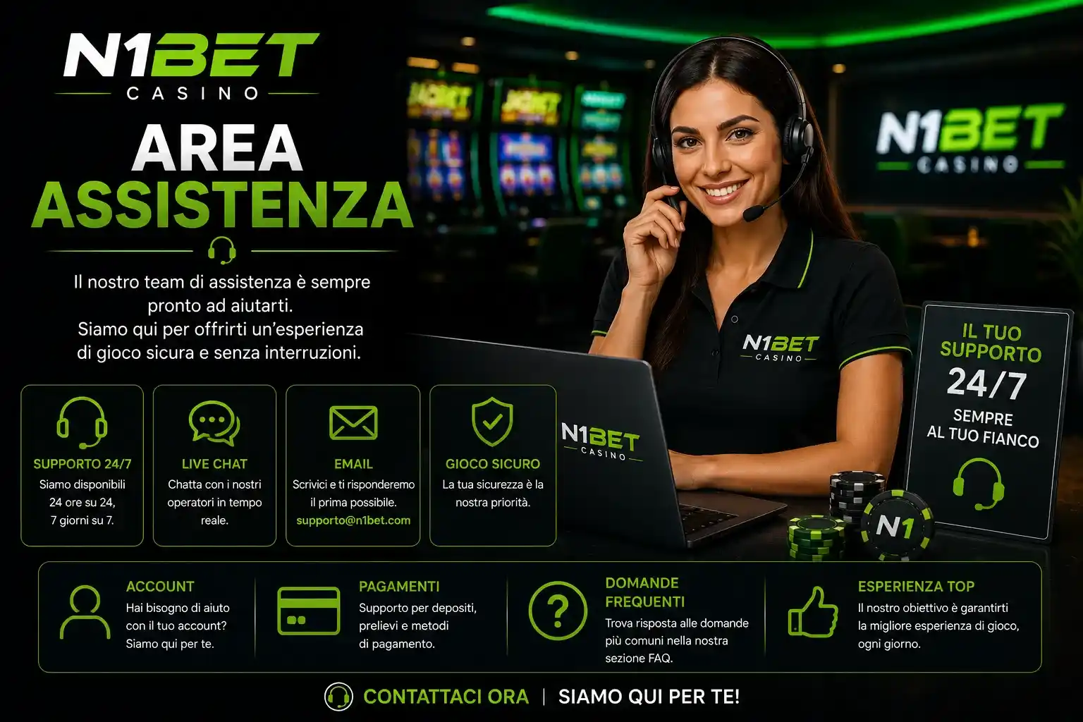 n1bet casino assistenza